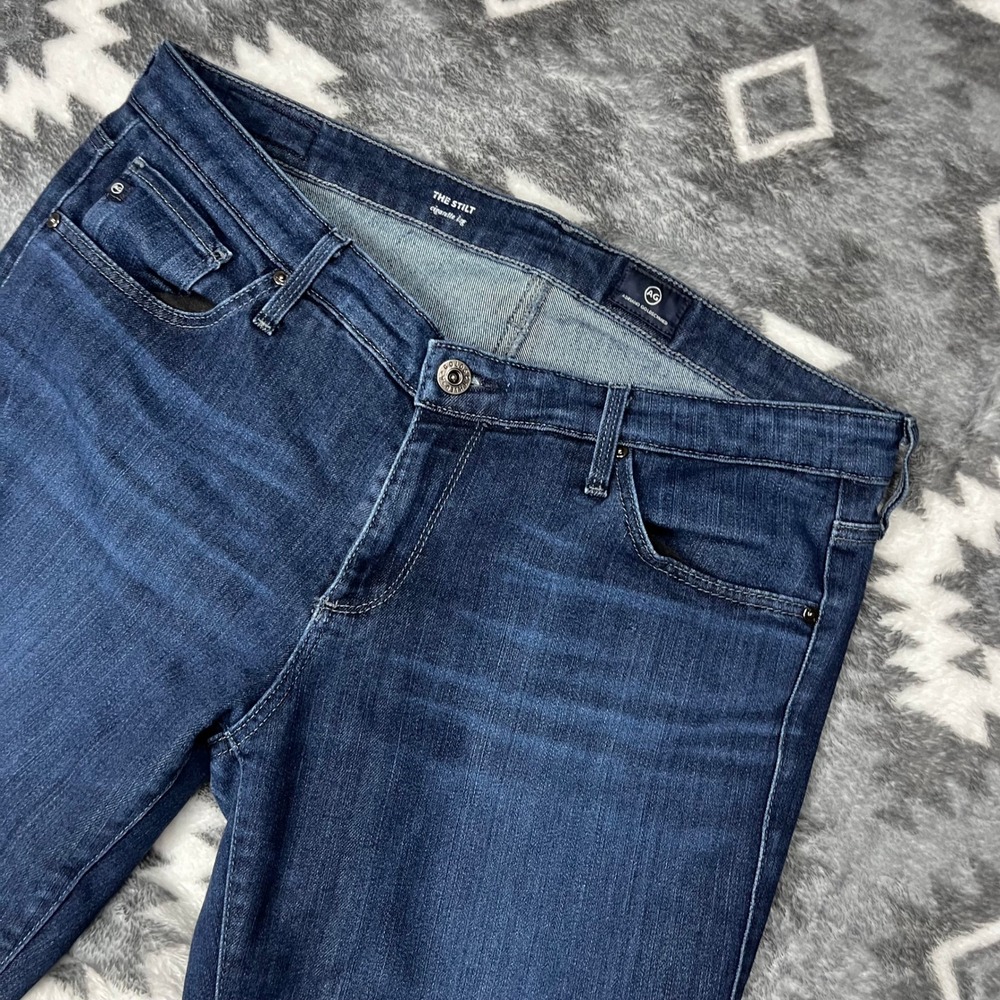 AG Adriano Goldschmied The Stilt Cigarette Leg Jeans 32R Dark Wash DAM1110TBH